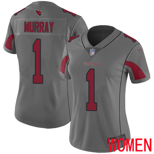Arizona Cardinals Limited Silver Women Kyler Murray Jersey NFL Football #1 Inverted Legend->youth nfl jersey->Youth Jersey